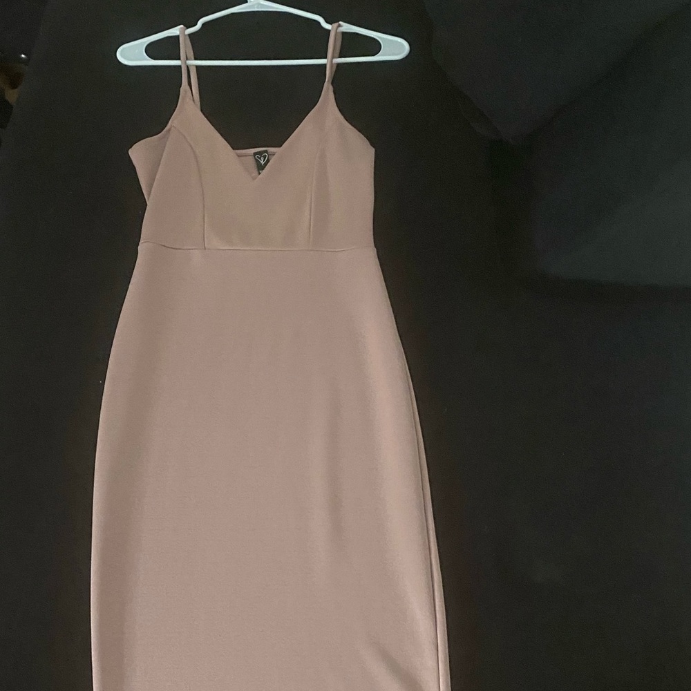 Spaghetti Strap Mid Length Dress mauve